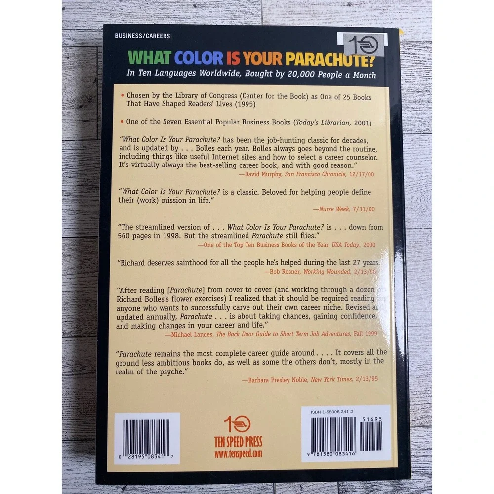 What Color‎ Is Your Parachute? Richard Nelson Bolles 2002 Edition Career Guide